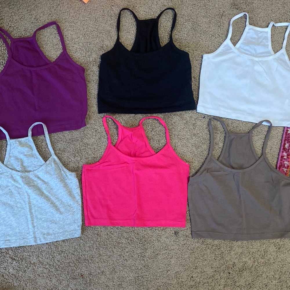 six amazon cropped tank tops
